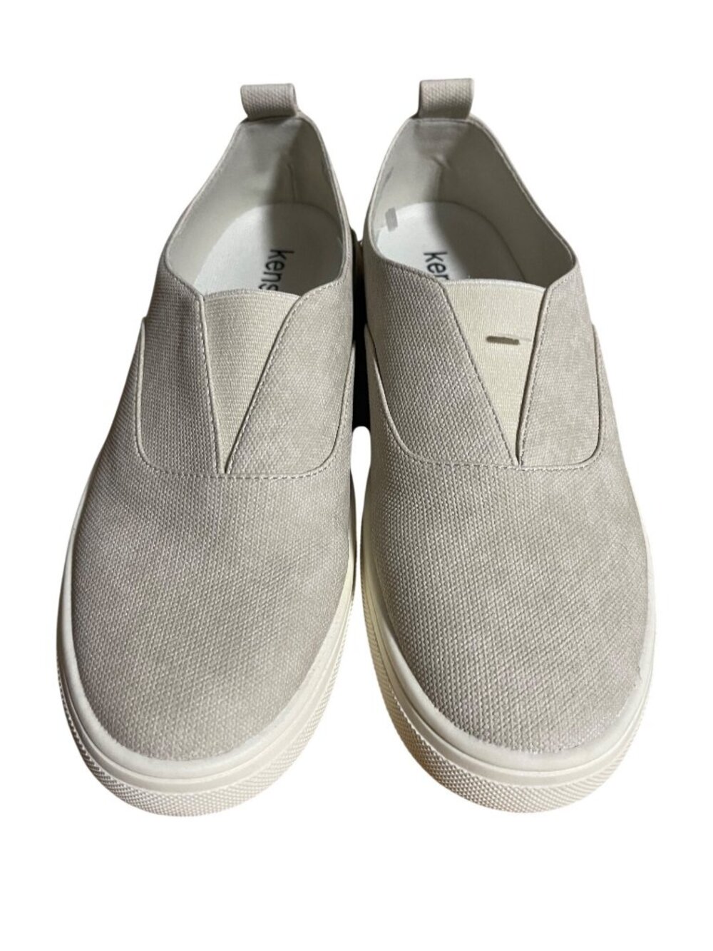Kensie Salia Slip On Beige Canvas Sneakers Size 8 M Casual Comfort Shoes